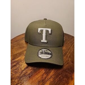 New Era 9Forty Texas‎ Rangers Olive Green A-Frame Snapback Hat